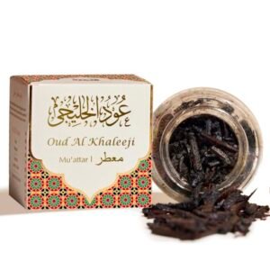 Oud Al Khaleeji Muattar Bakhoor by Dukhni | 1 jar X 40 Grams | Arabic Bakhoor Incense | Aromatic Wood Chips | Deep Oud Blend | Perfect for Prayer Time | Ramadan & Eid Gifts