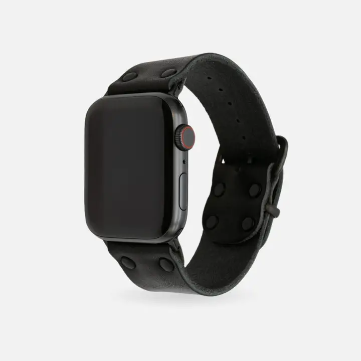 Leather Apple Watch Band – USA Made & Full-Grain Leather Balck