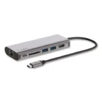 Connect 6-in-1 Usb-C Multiport Adapter Hub, 6-Port, Gray