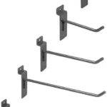 Slatwall Hooks – Variety Pack of 25 Assorted Size Hooks For Slatwall – (5) of Each 2″,4″,6″, 8″ and 10″ Hooks 01