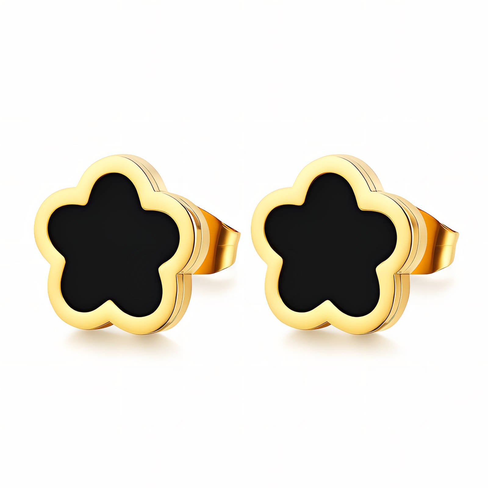 “Flowers” Earrings, 18K Gold Plated Steel 3